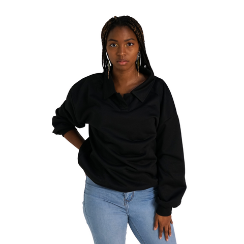 Gemelli Oversized Collared Sweatshirt